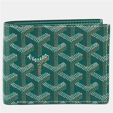 goyard green mens wallet|goyard passport wallet.